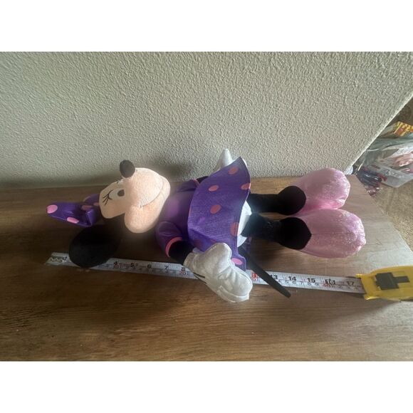 NWT Disney Ty Sparkle Minnie Mouse Plush with Tag in Purple & Pink - Picture 11 of 11